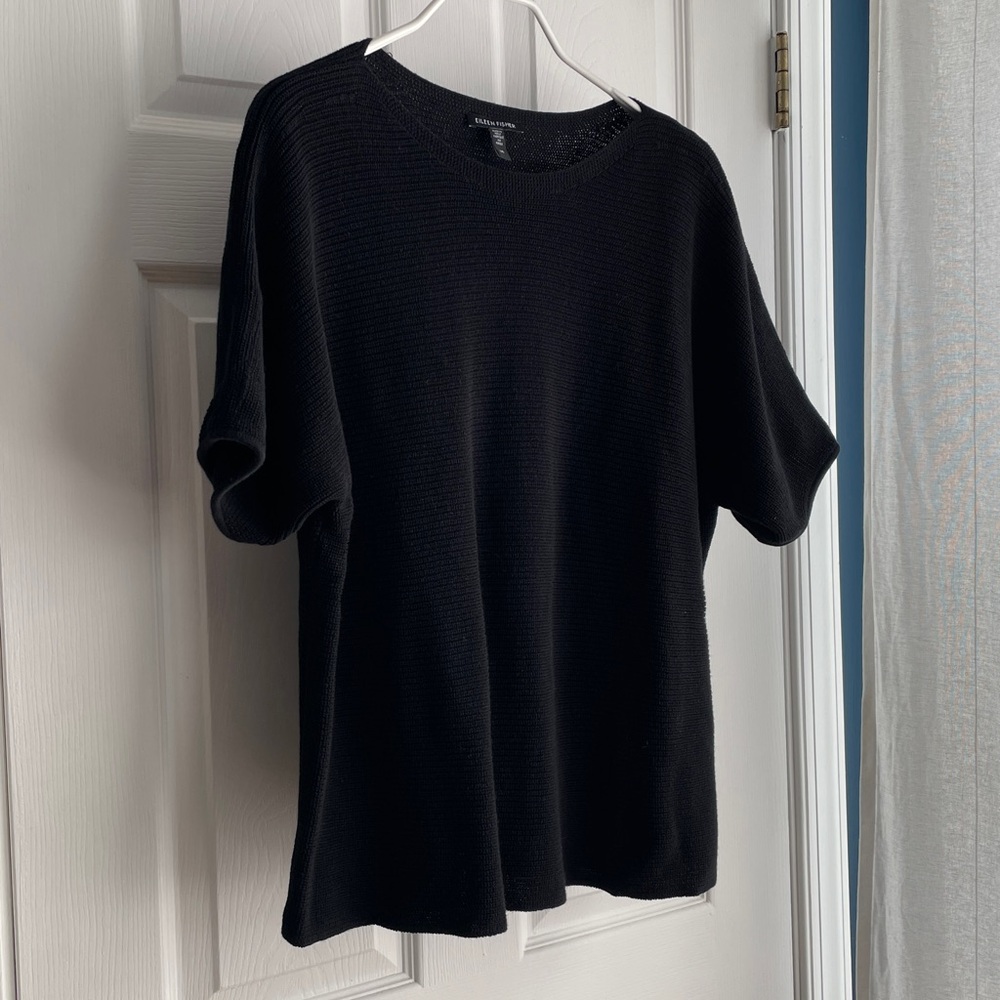 Eileen Fisher Black Knit Sweater Top